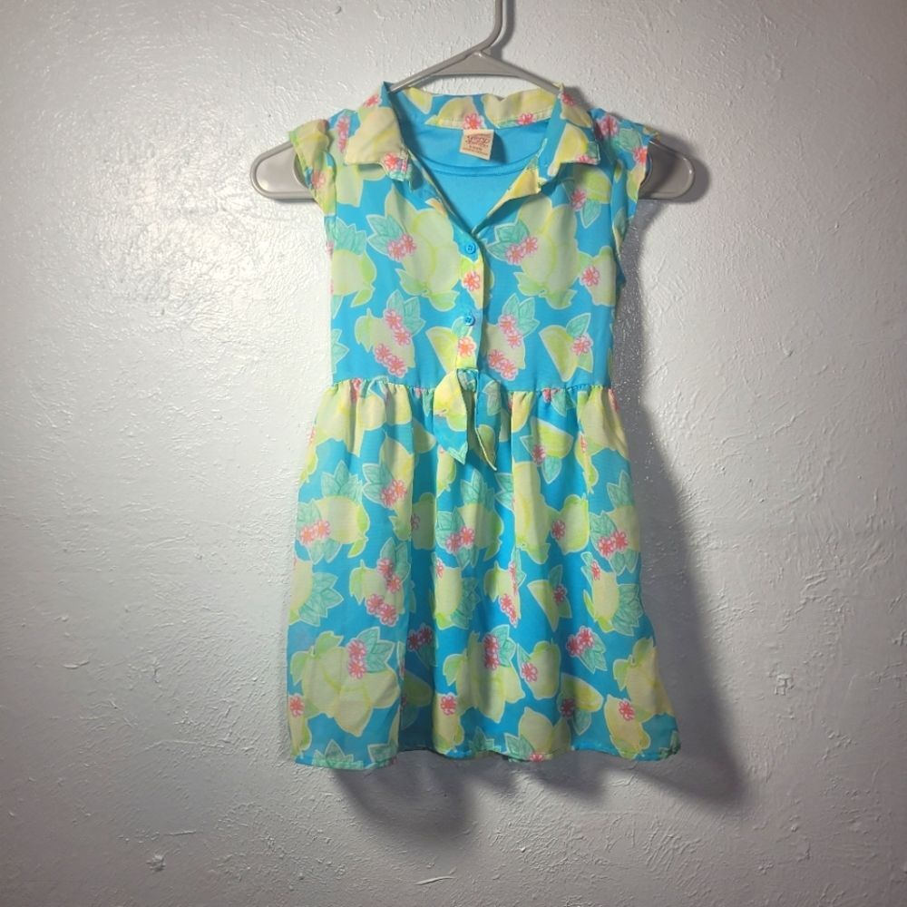 Adorable Faded Glory Lemon Print Dress - Size 6